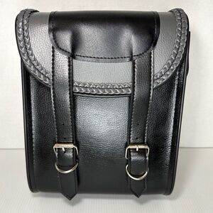 Braided Sissy Bar Double Buckle Bag For Motorcycle